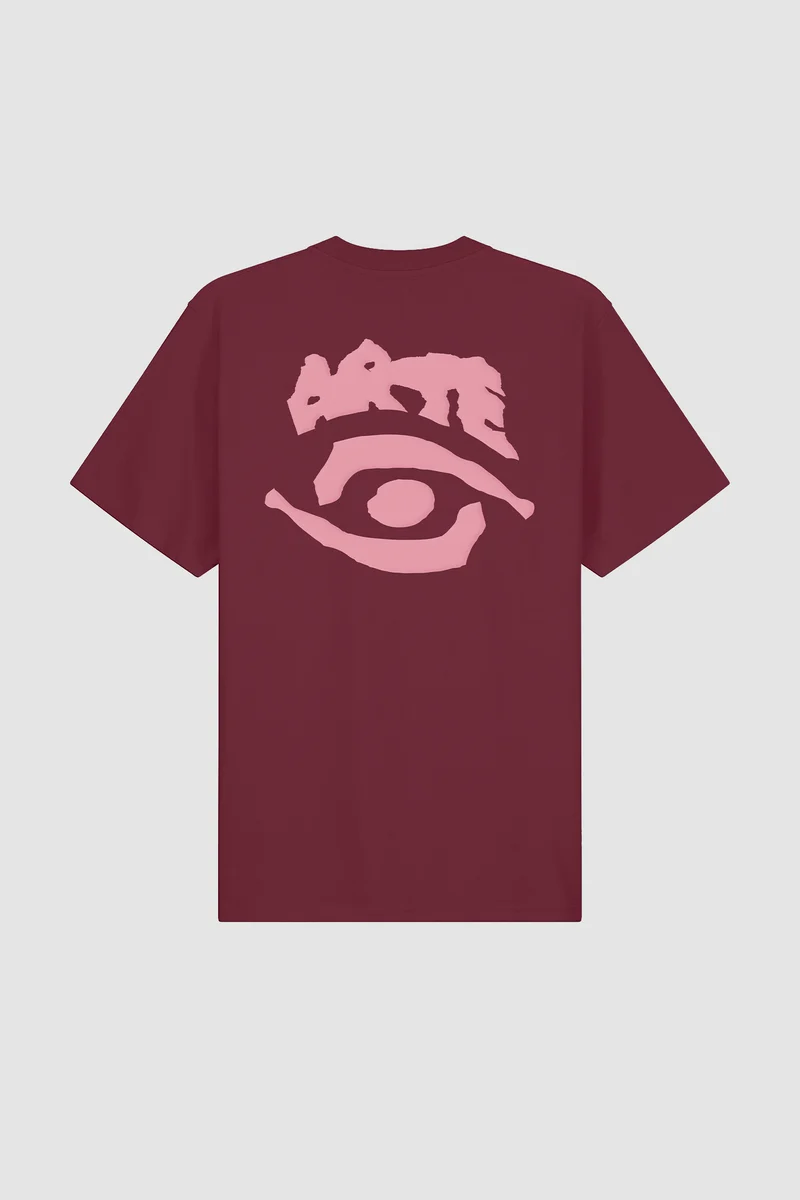 T-shirt à imprimé œil - Bordeaux