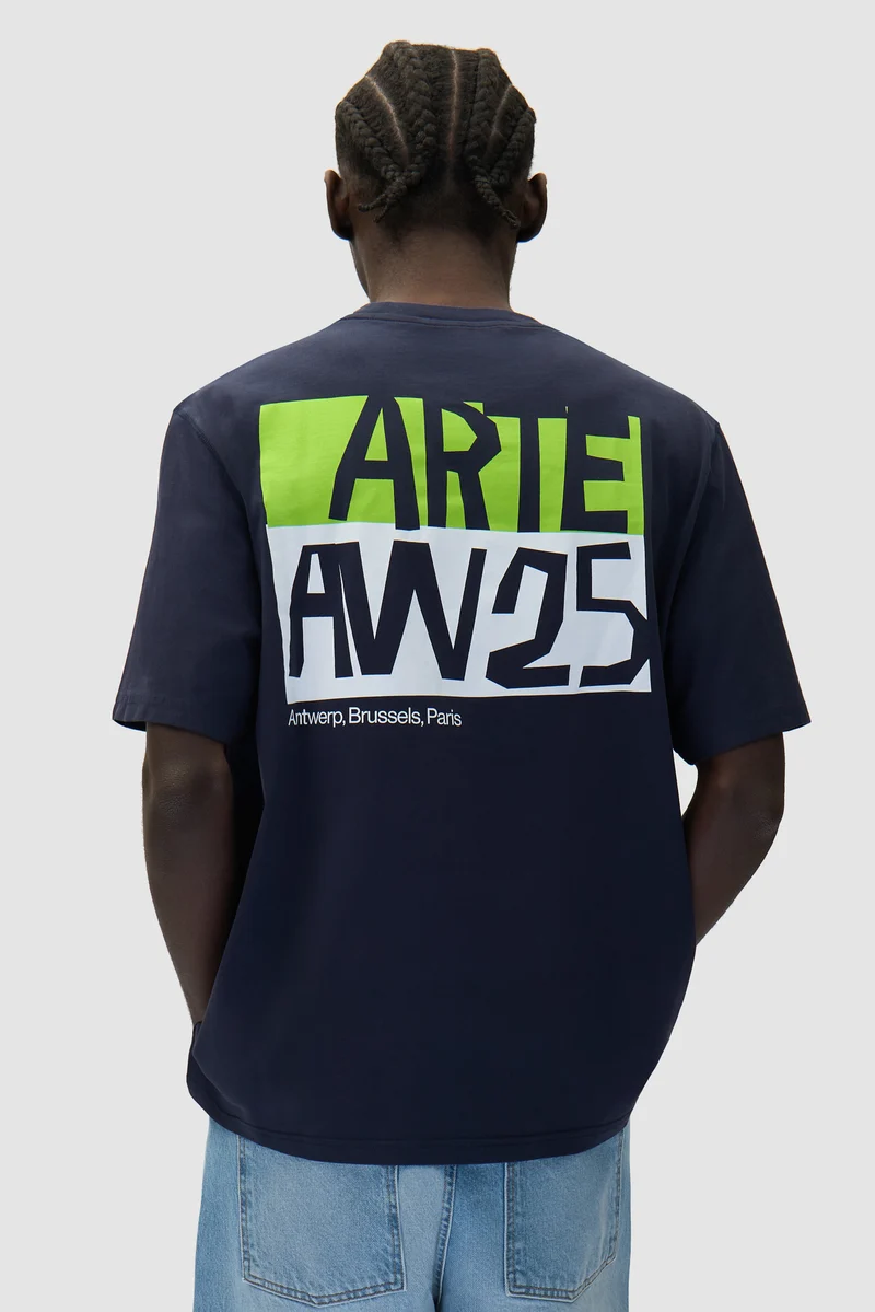 T-shirt à imprimé découpé - Navy