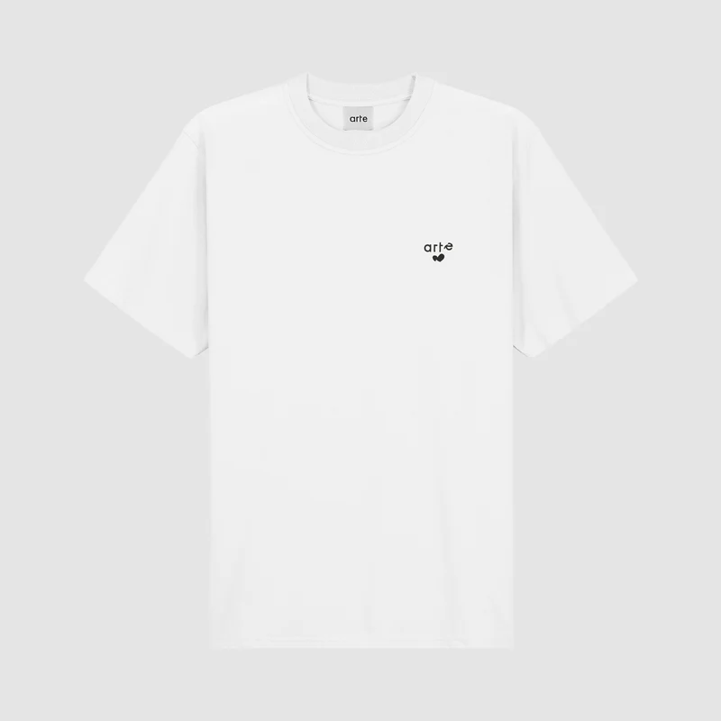 T-shirt avec logo en forme de cœur - blanc