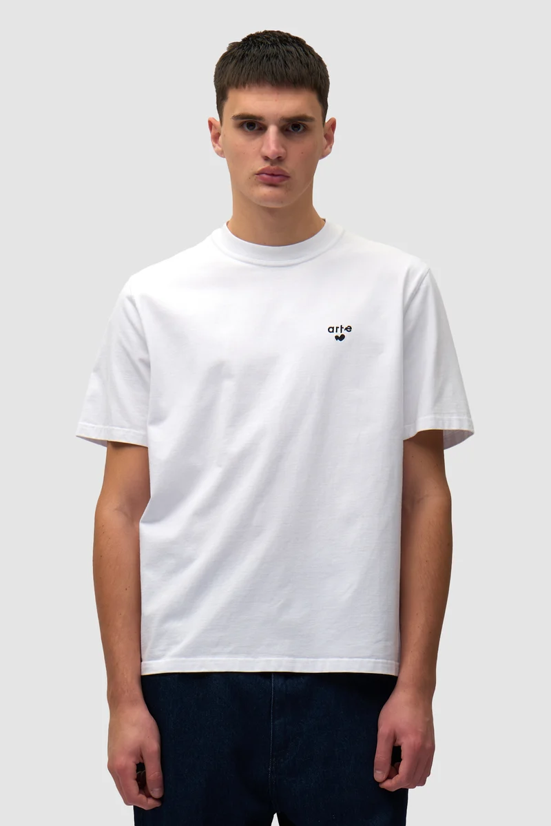 T-shirt avec logo en forme de cœur - blanc