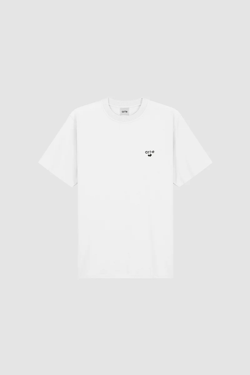 T-shirt avec logo en forme de cœur - blanc