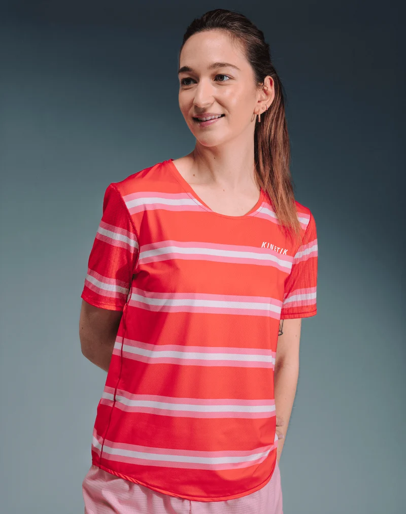 MAVRIK WOMEN RED CREAM STRIPE