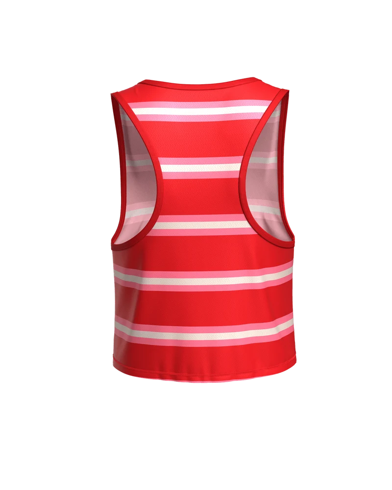MAVRIK CROP TOP RED CREAM STRIPE