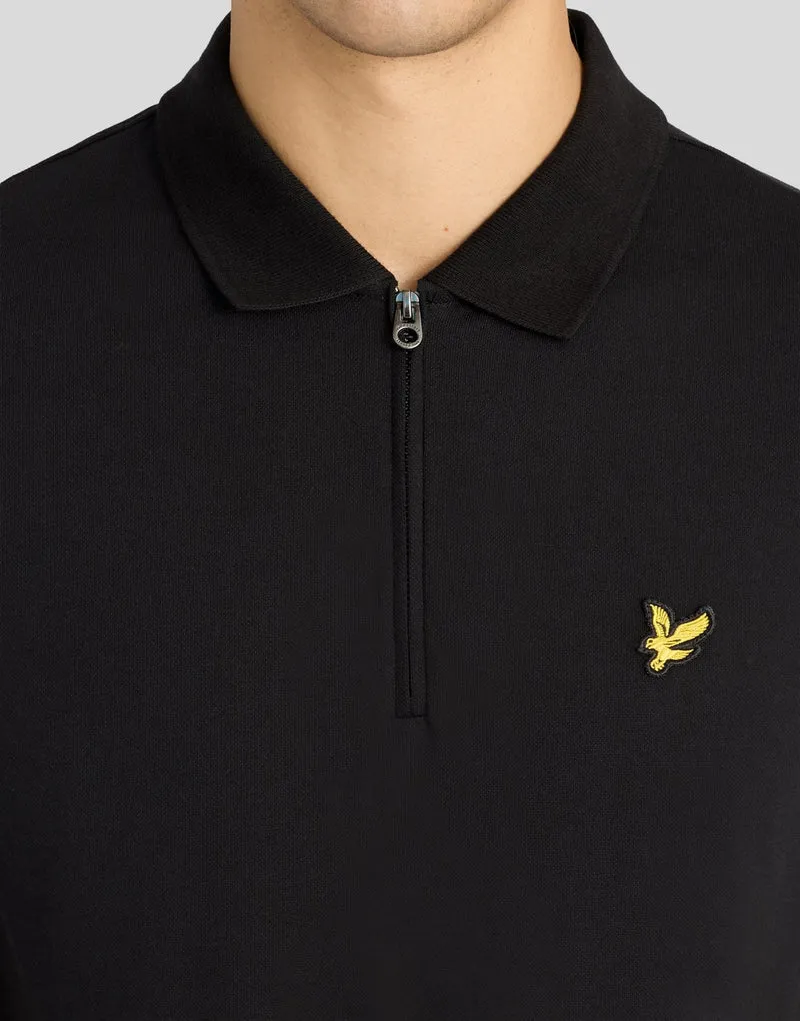 1/4 Zip Short Sleeve Polo Shirt