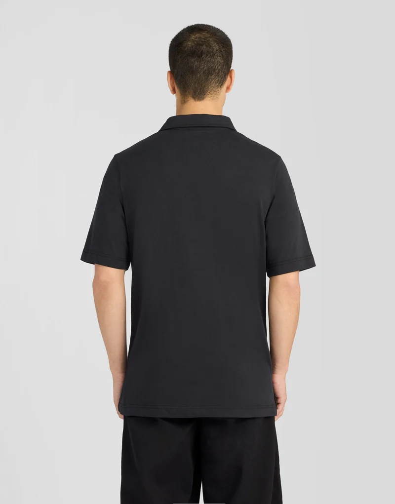 Relaxed Cotton Jersey Polo Shirt