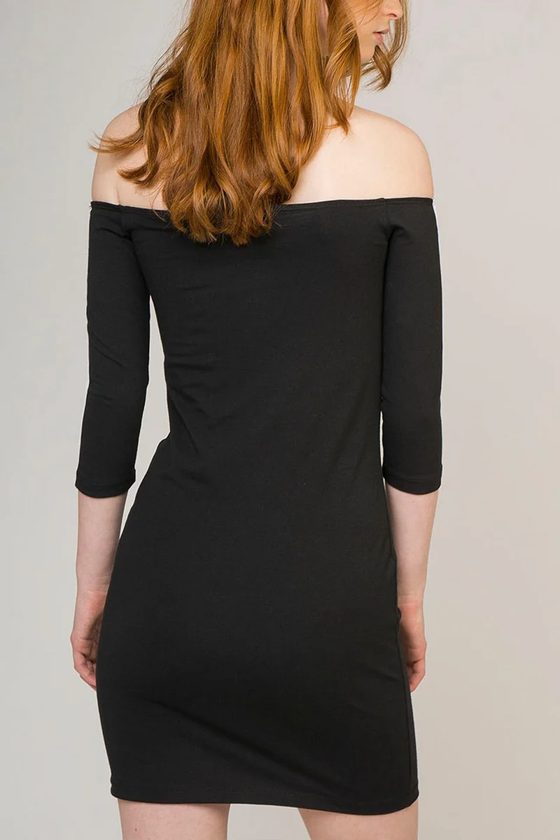 Adidas Off-the-Shoulder Dress Noir