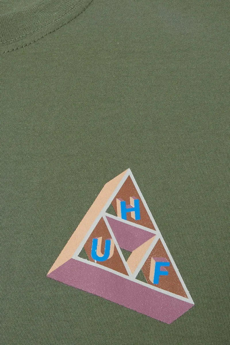 T-shirt Huf Based Triple Triangle Olive