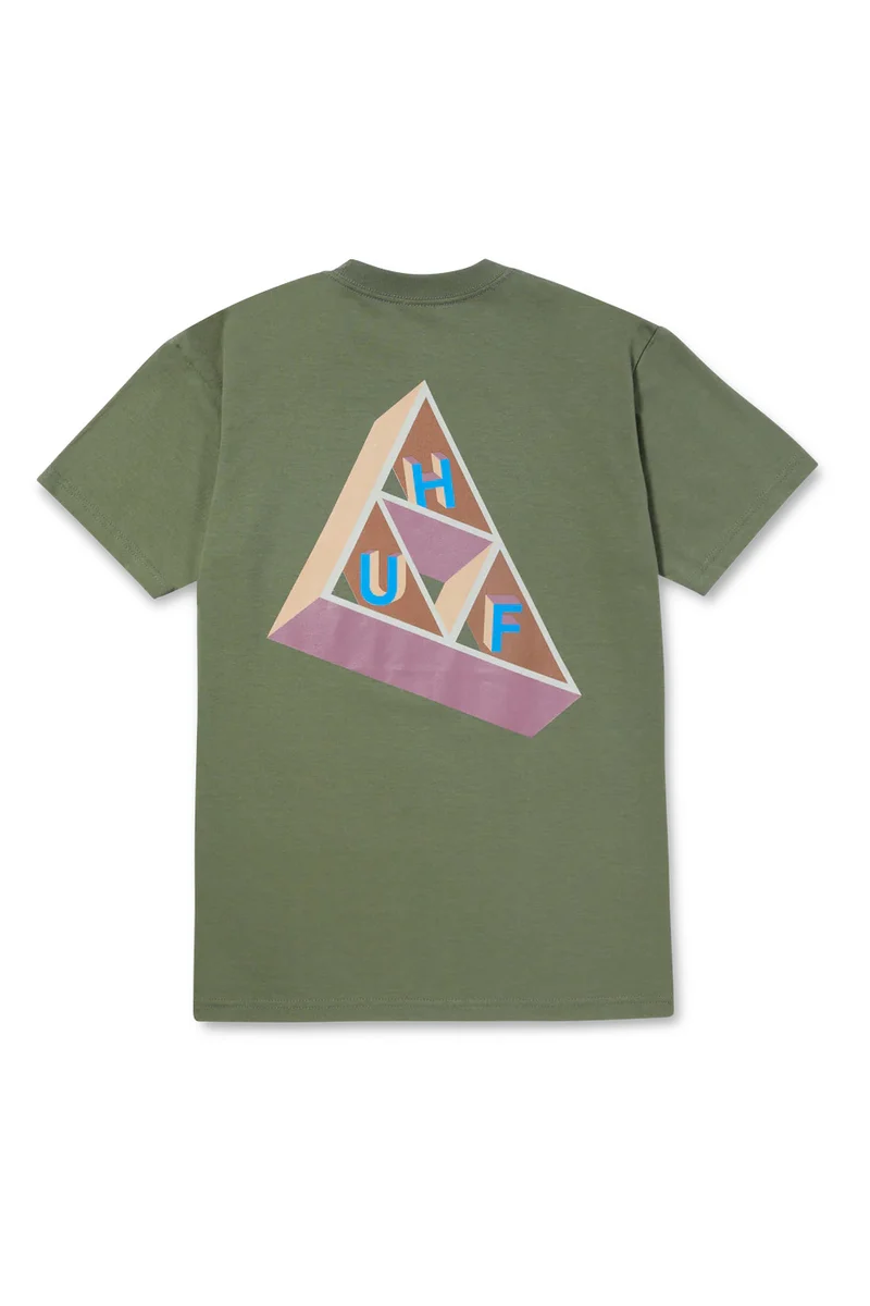 T-shirt Huf Based Triple Triangle Olive