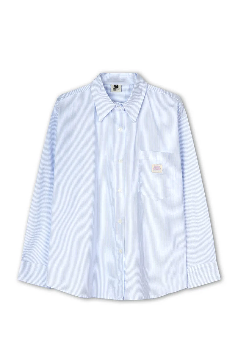 Chemise rayée Dark People bleu/blanc