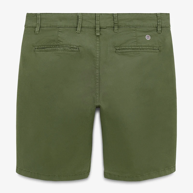 Bermuda 200 coupe confort en coton vert kaki