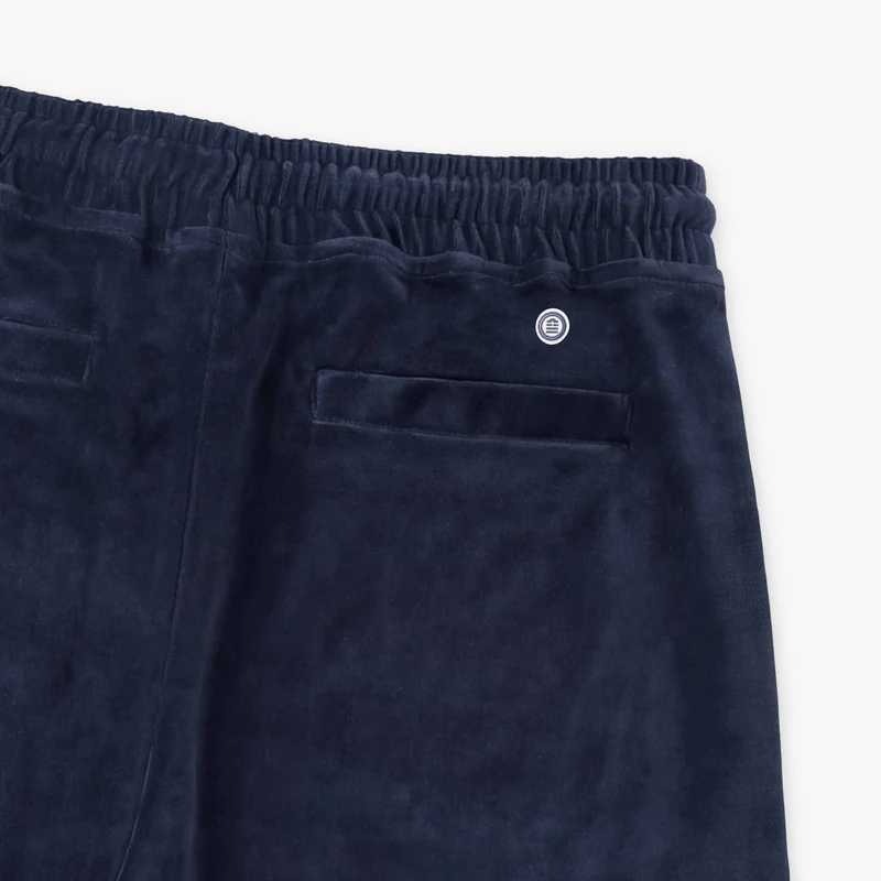 Bermuda en éponge avec taille élastiquée bleu opale