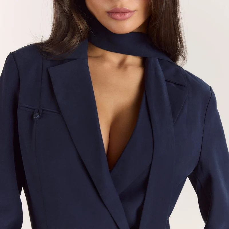 Blazer Ajusté Multi-façons - Bleu Marine