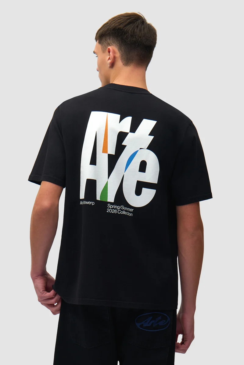 T-shirt à grand logo dans le dos - Noir