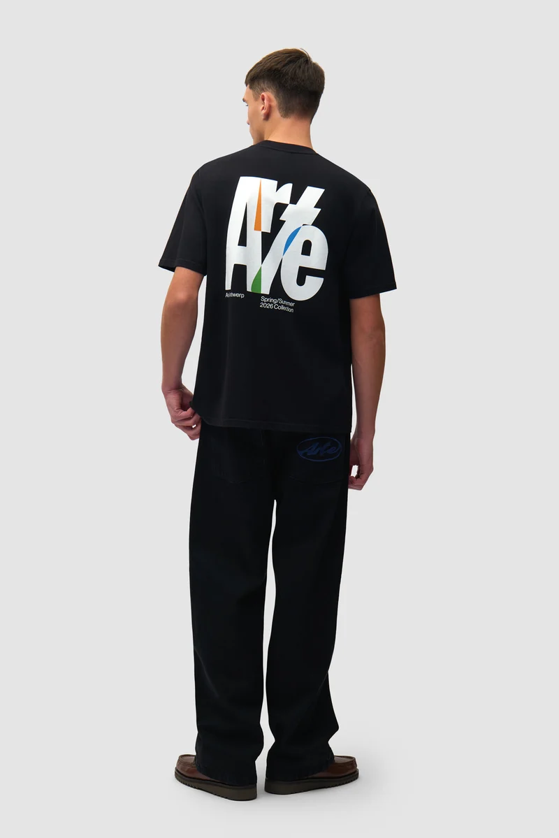 T-shirt à grand logo dans le dos - Noir