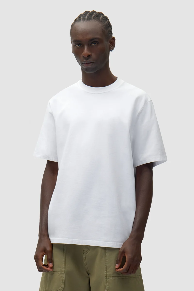 T-shirt à dos imprimé abstrait - Blanc
