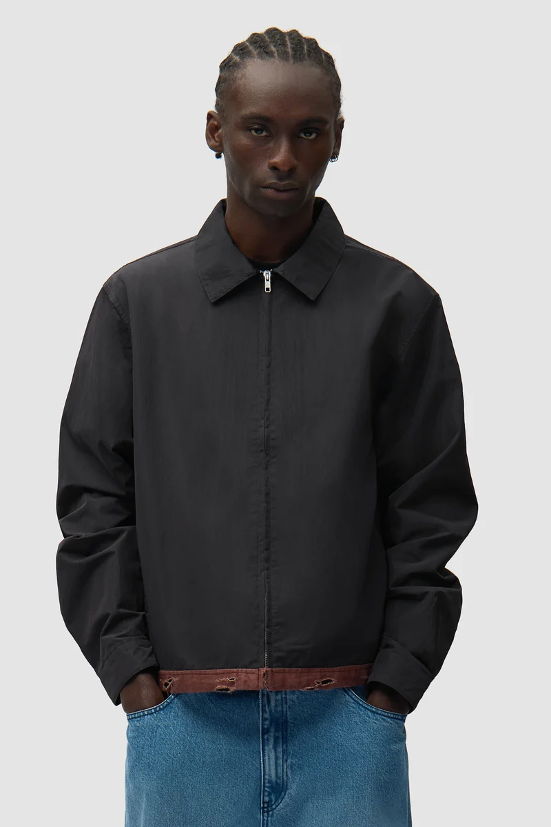Veste classique en ruban de lin - Noir