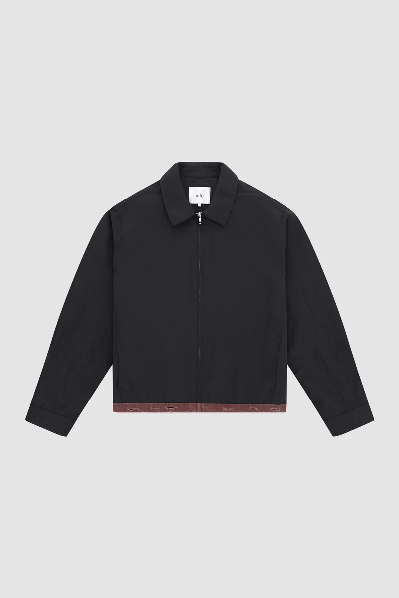 Veste classique en ruban de lin - Noir