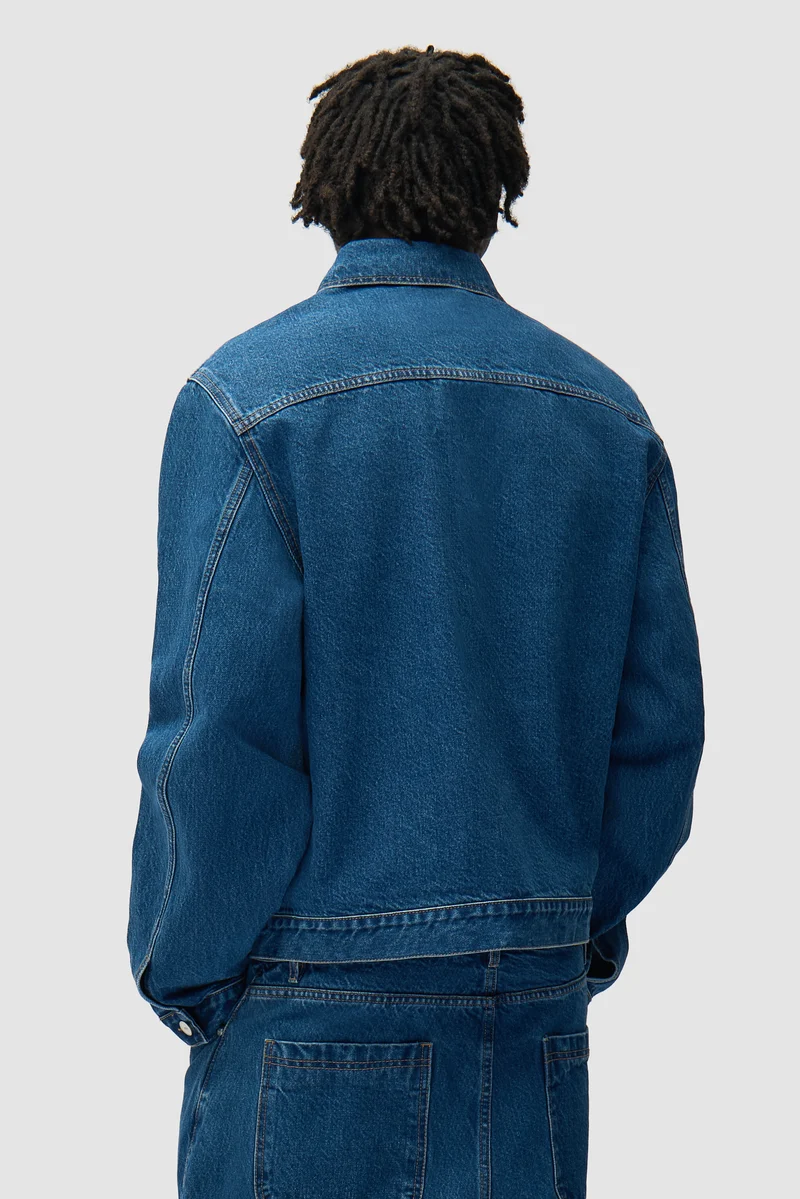 Veste en denim à poche pliée - Denim brut