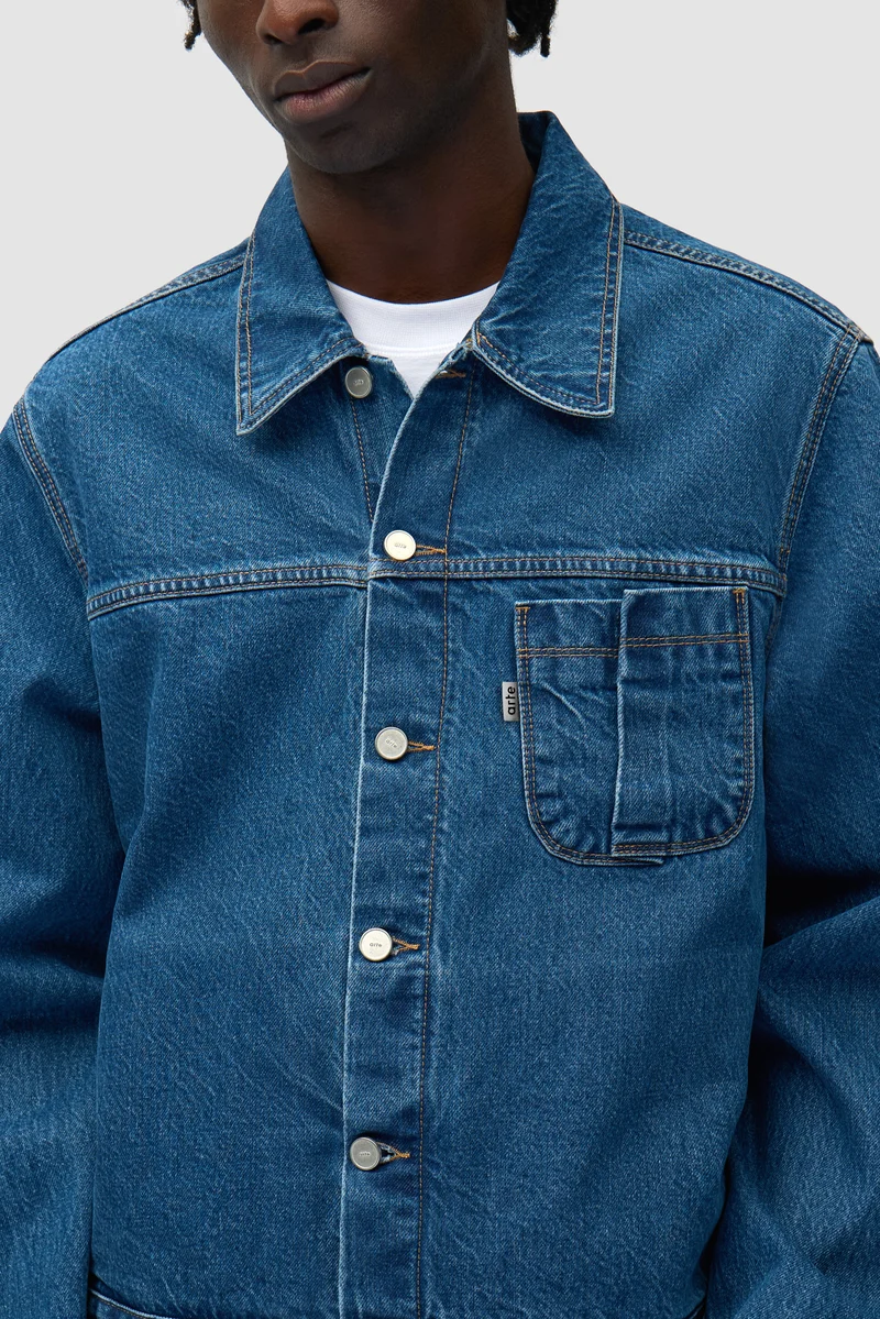 Veste en denim à poche pliée - Denim brut