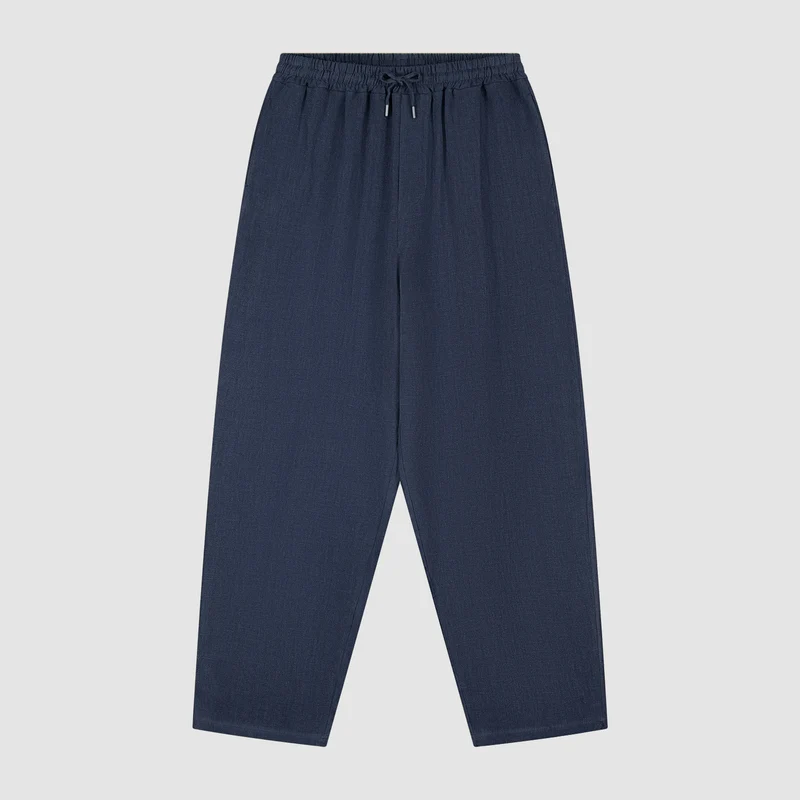 Pantalon en lin - Bleu marine