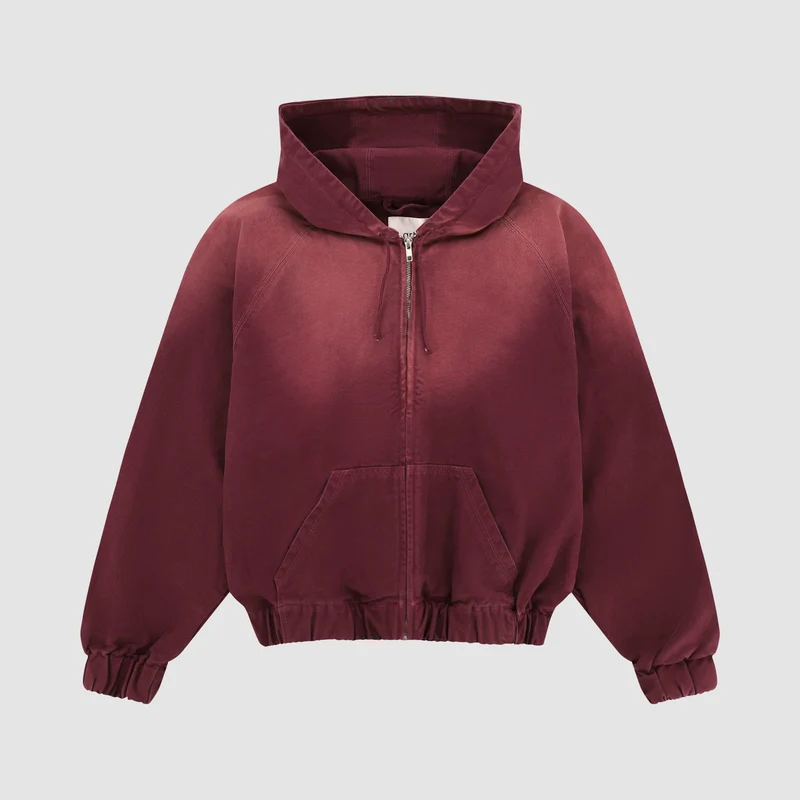 Veste à capuche en toile Sunfade - Rouge