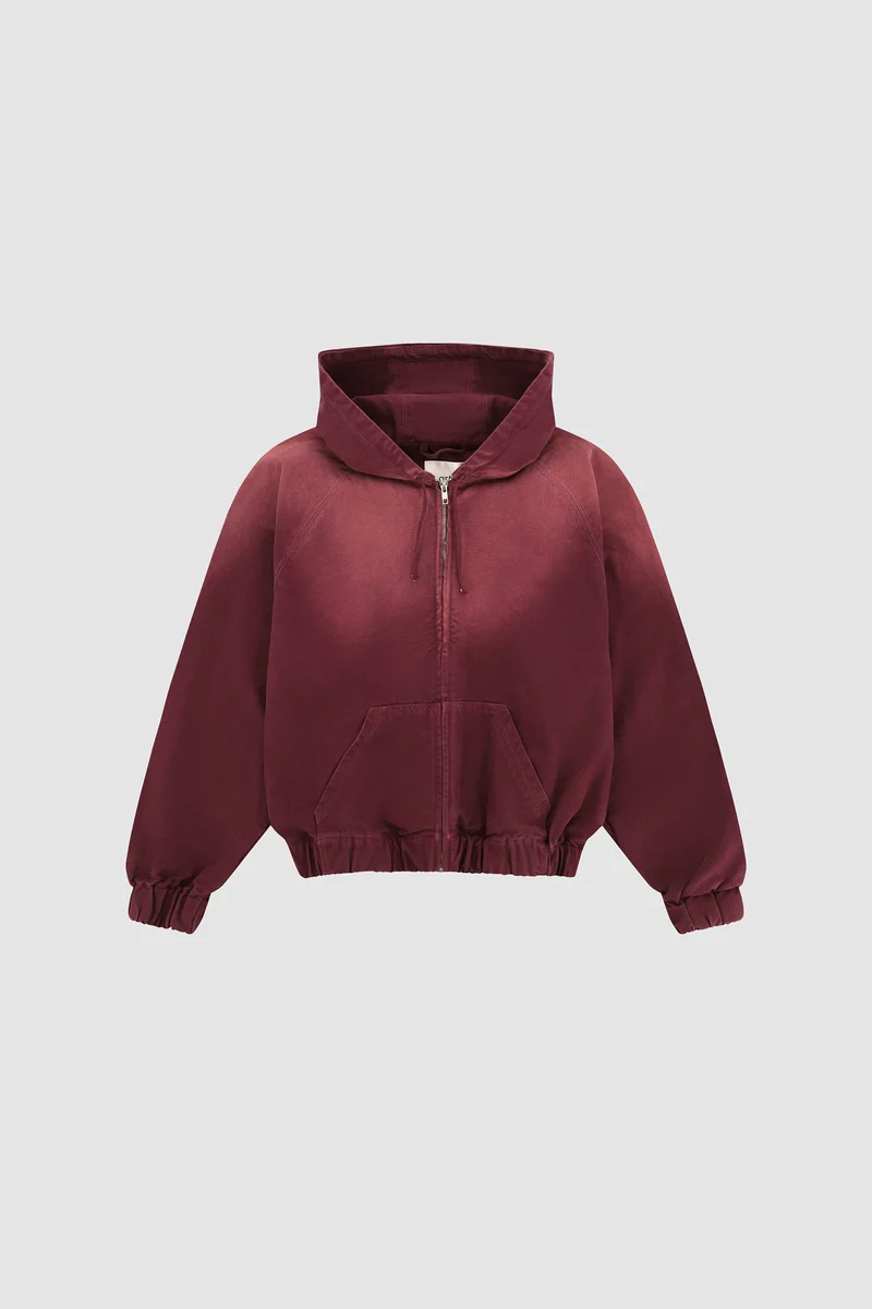 Veste à capuche en toile Sunfade - Rouge