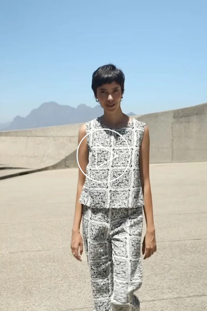 Top Anasa Fusion Noir et Blanc