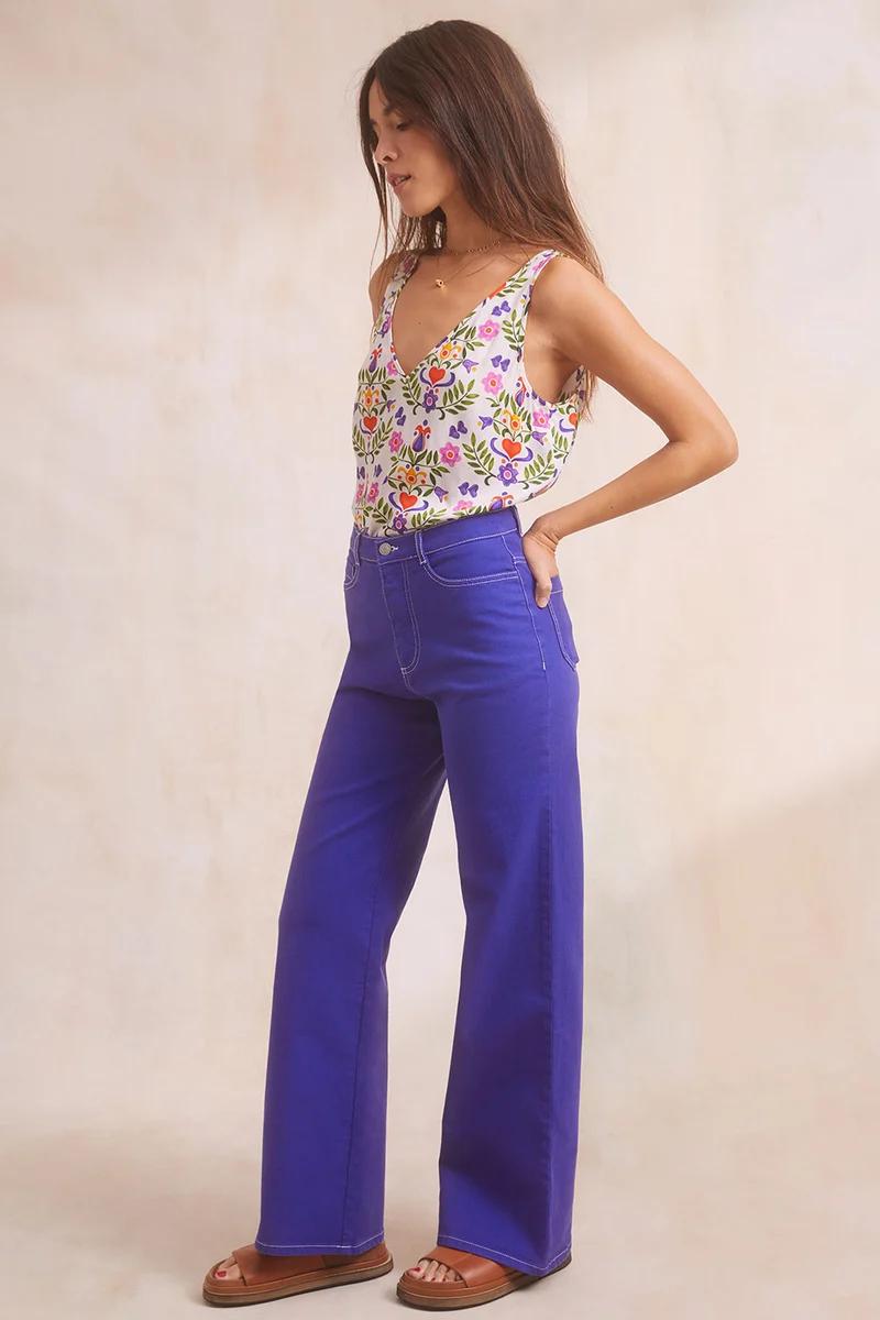 Pantalon Idéaliste Violet Royal