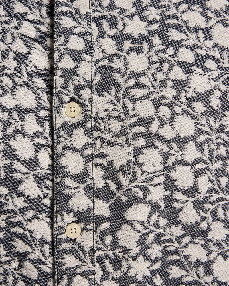 Viscose Blend Floral Jacquard Shirt