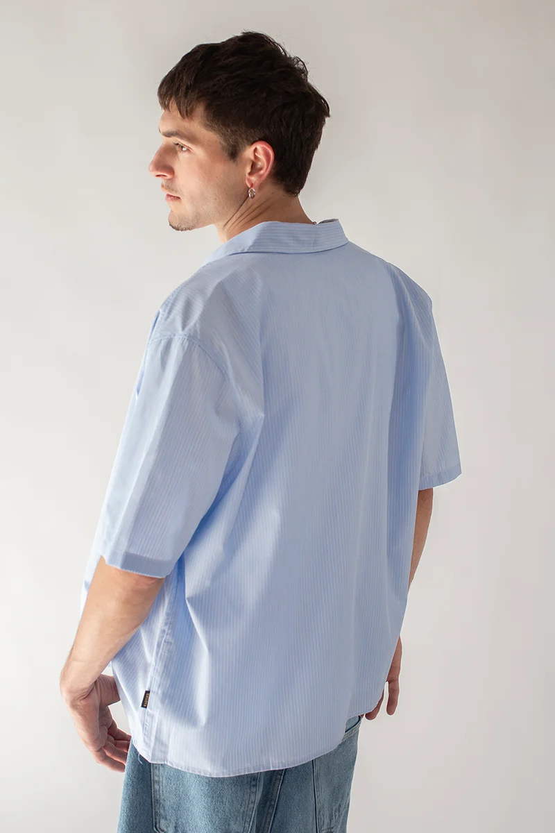 Loui Heart Chemise Bleu/ Blanc