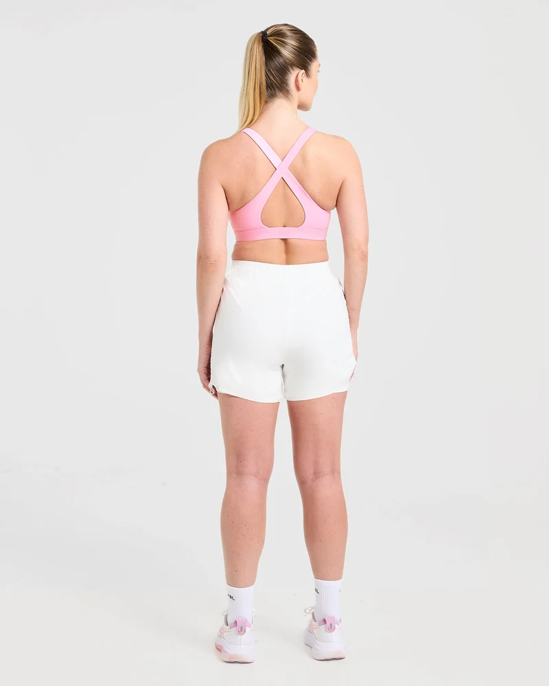 Run Ruched Shorts - Blanc