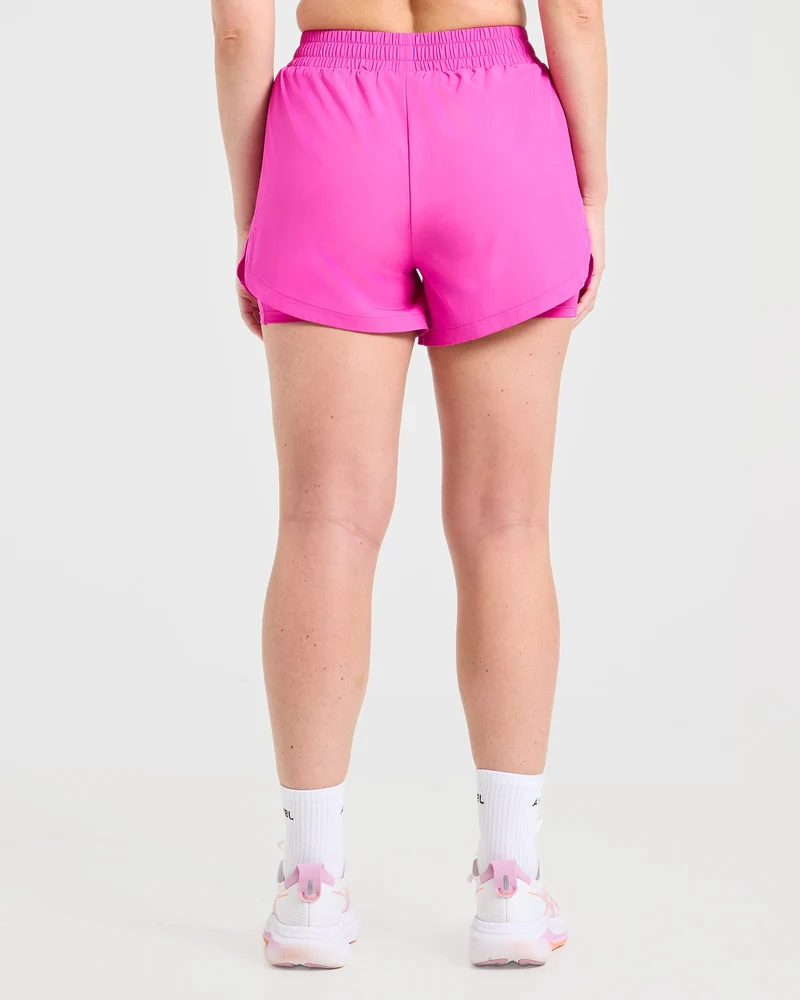 Run 2 in 1 Shorts - Vibrant Magenta