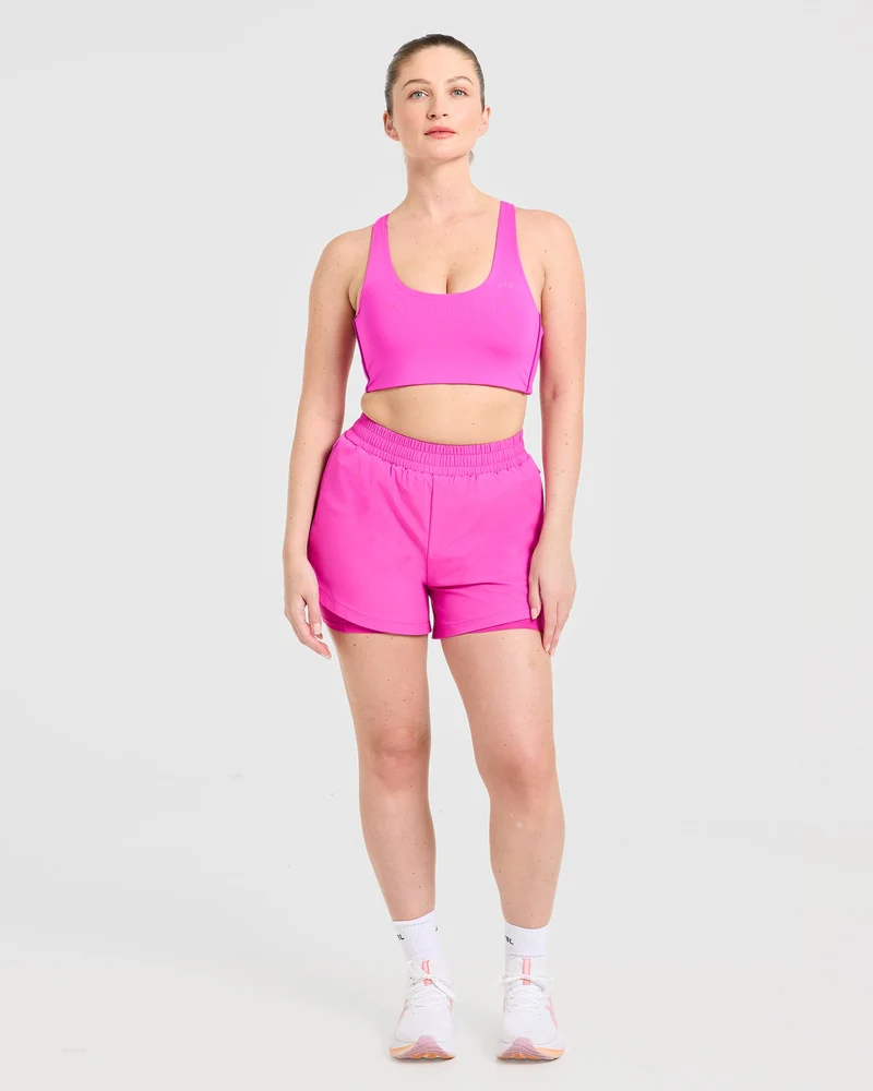 Run 2 in 1 Shorts - Vibrant Magenta