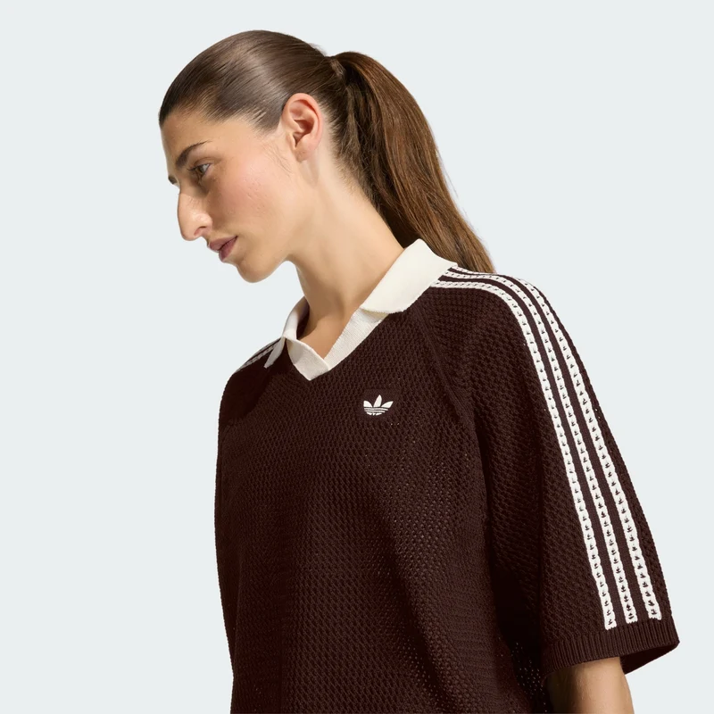 adidas Originals Women POLO EN MAILLE AU CROCHET