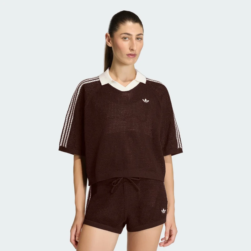 adidas Originals Women POLO EN MAILLE AU CROCHET