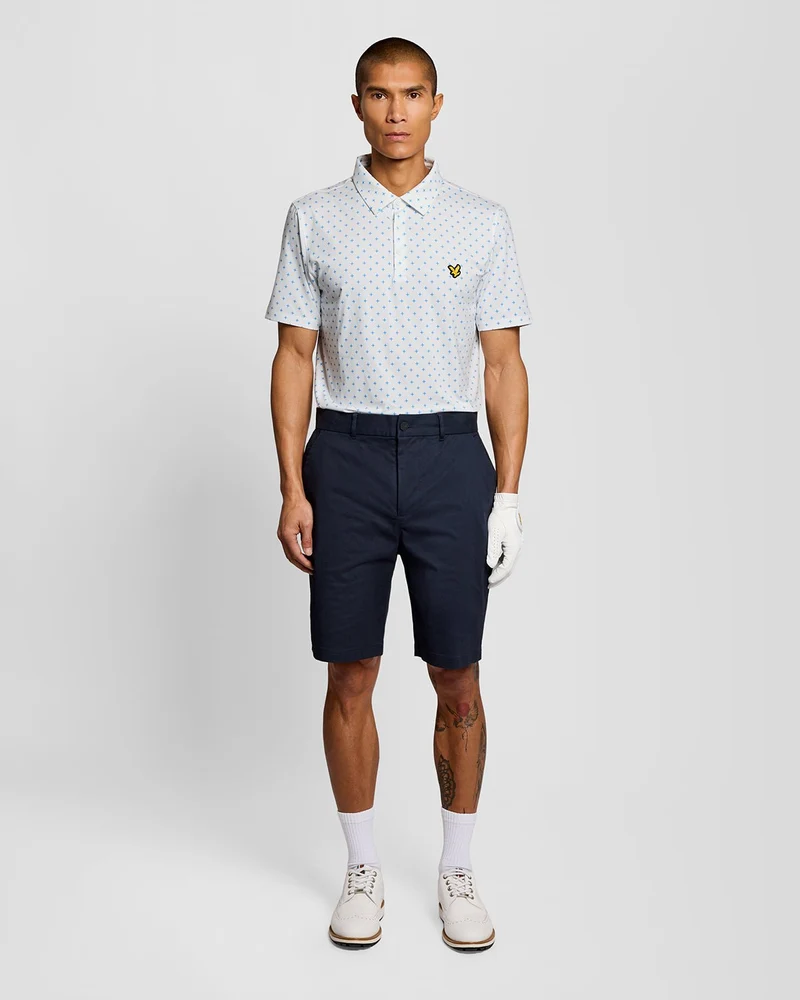 Cross Print Polo Shirt