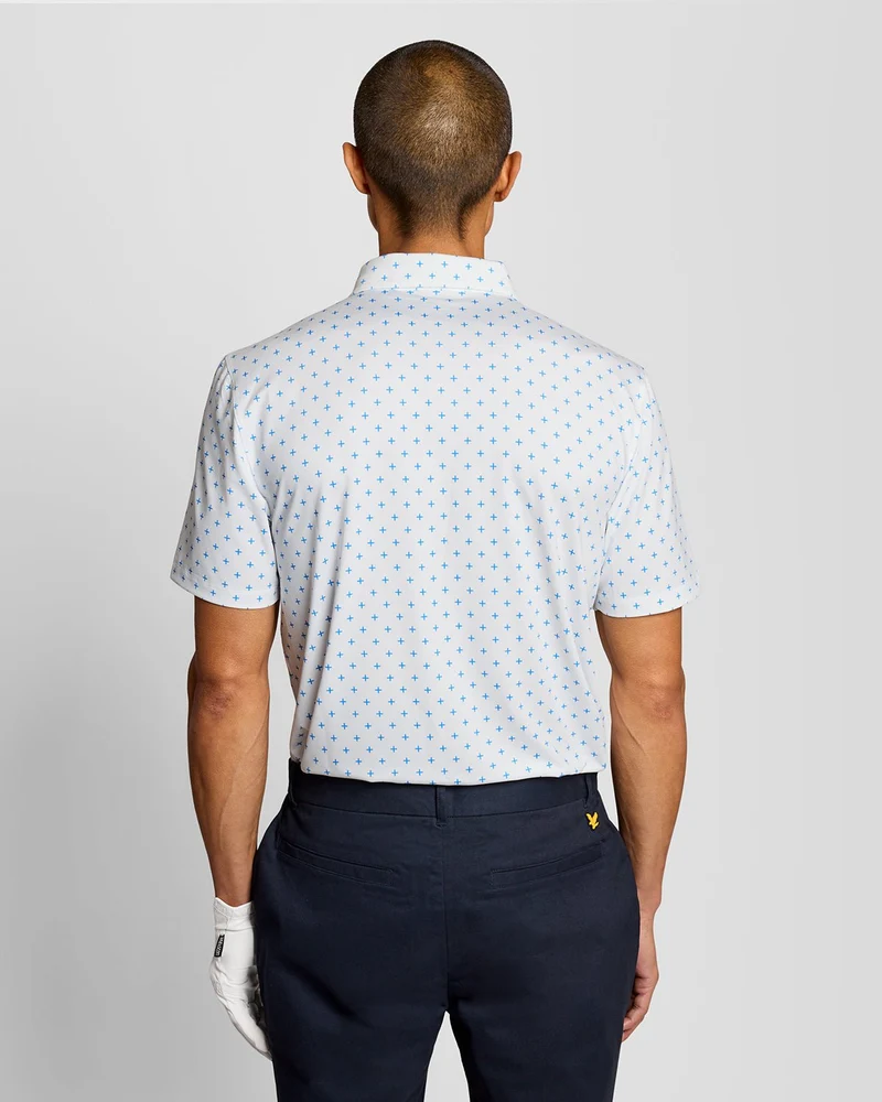 Cross Print Polo Shirt