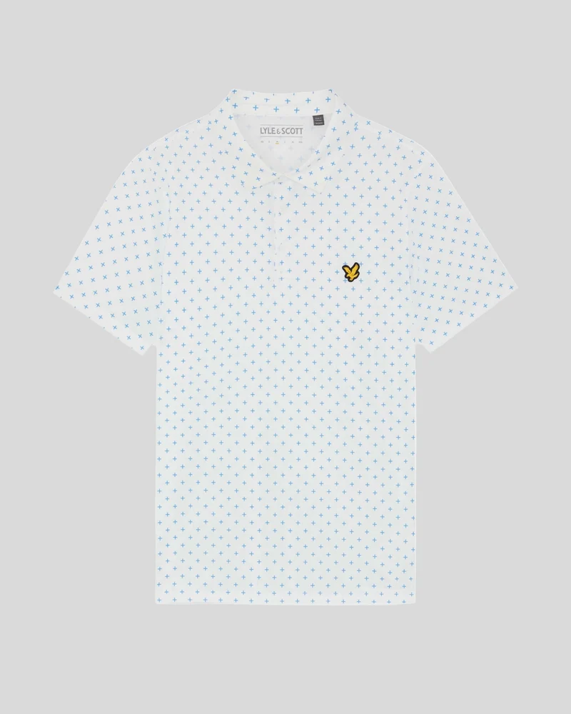 Cross Print Polo Shirt