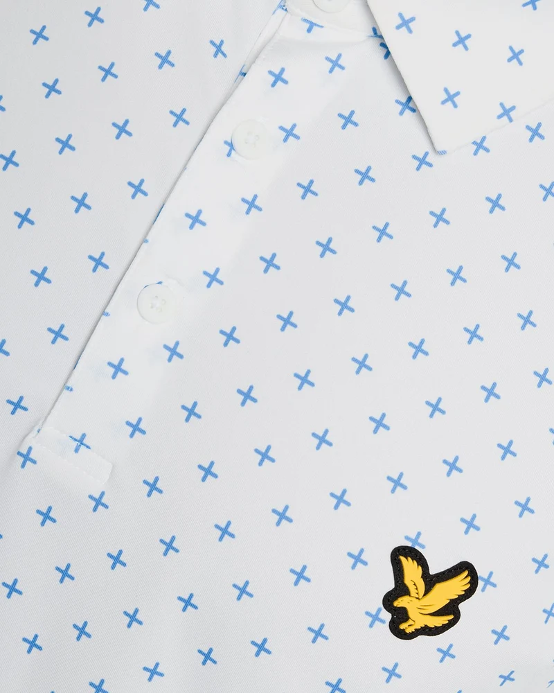 Cross Print Polo Shirt