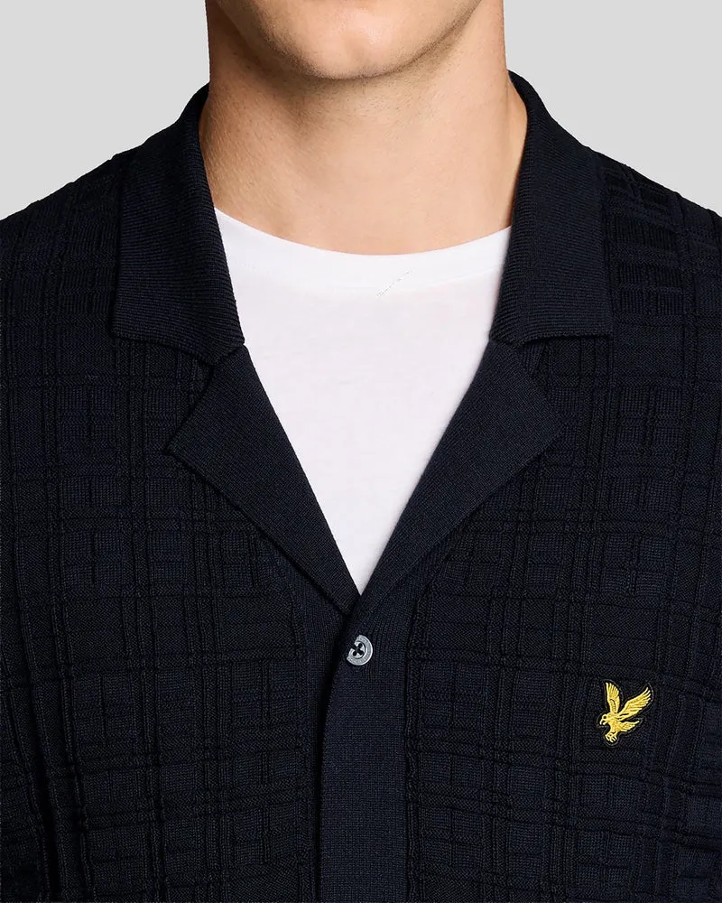 Revere Collar Knitted Resort Shirt