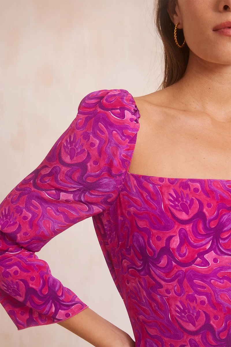 Robe Sérénade en soie Polpo