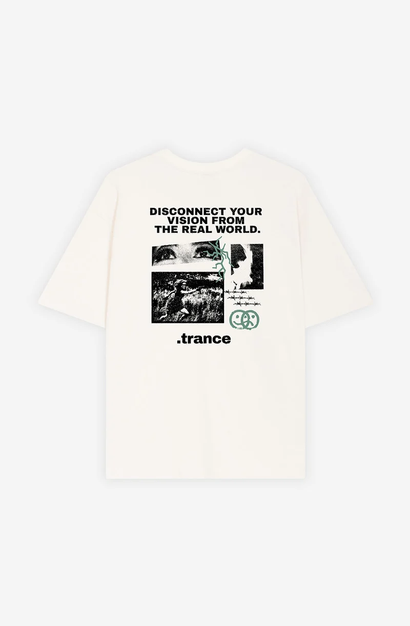 Camiseta Disconnected Your Vision Coton bio Ivoire
