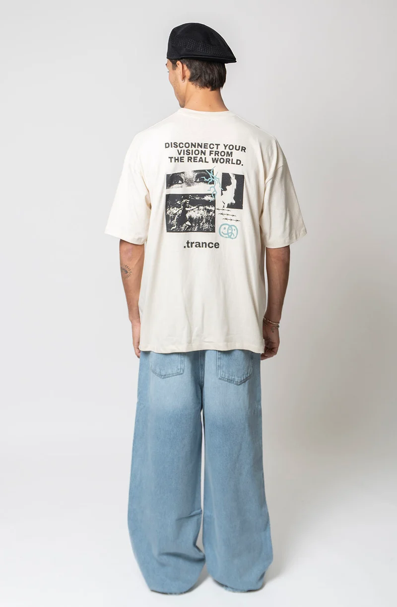 Camiseta Disconnected Your Vision Coton bio Ivoire