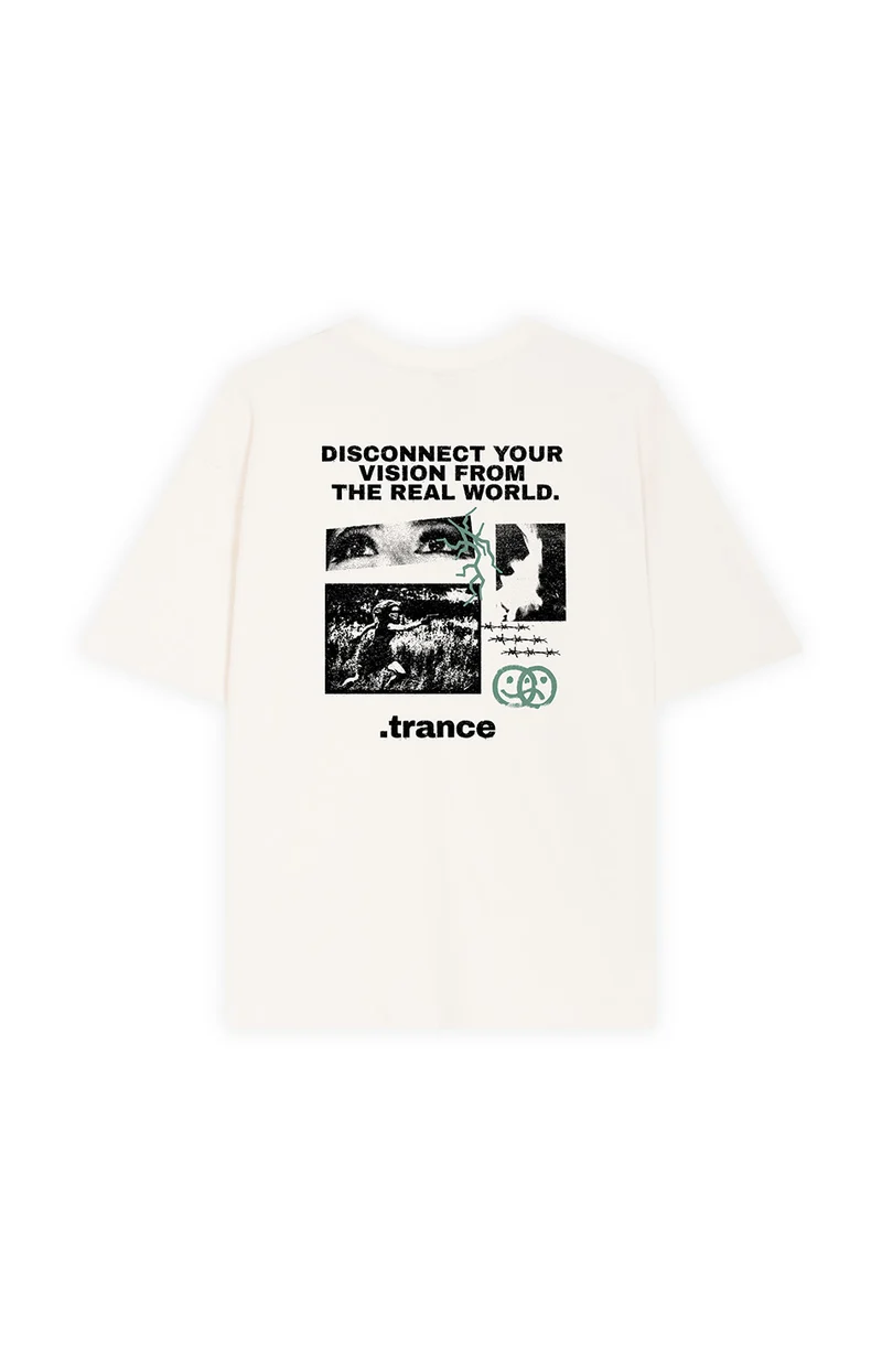 Camiseta Disconnected Your Vision Coton bio Ivoire