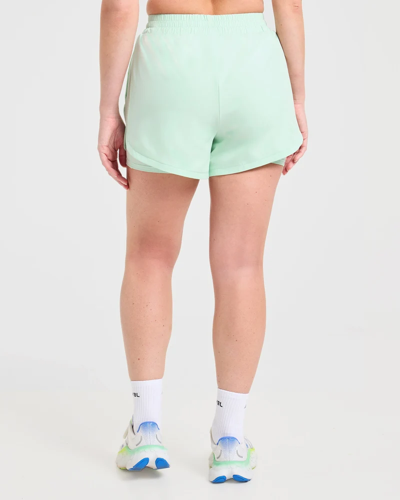 Run 2 in 1 Shorts - Cool Mint