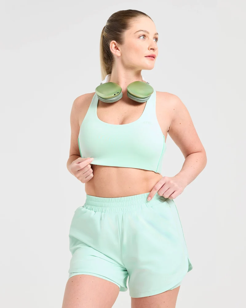 Run 2 in 1 Shorts - Cool Mint