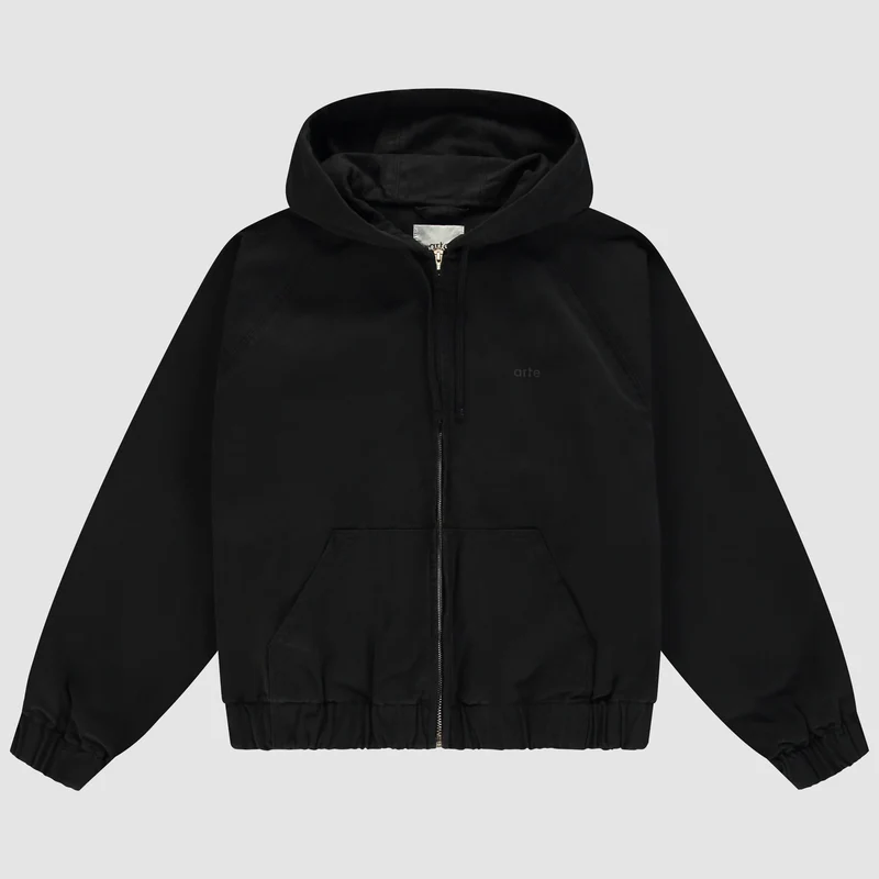 Veste à capuche en toile - Noir
