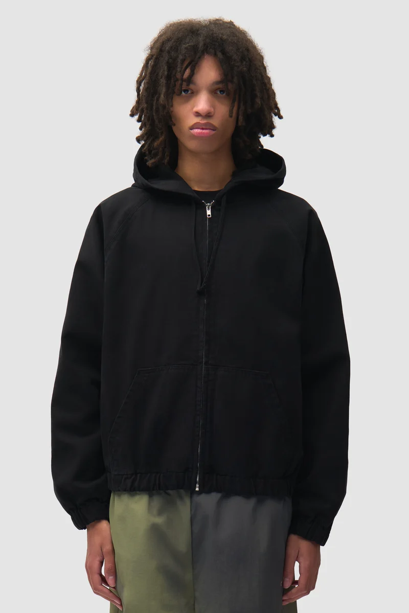 Veste à capuche en toile - Noir
