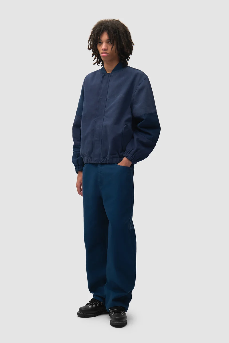 Blouson aviateur en toile - Bleu marine