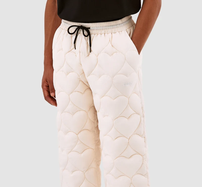 Pantalon en molleton Paolo Heart - Crème
